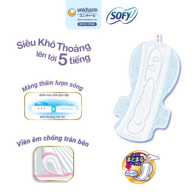 Combo 3 Băng Vệ Sinh Sofy Skin Comfort Ultra Thin 26cm Siêu Êm Thoáng Siêu Mỏng Cánh 8 Miếngx3