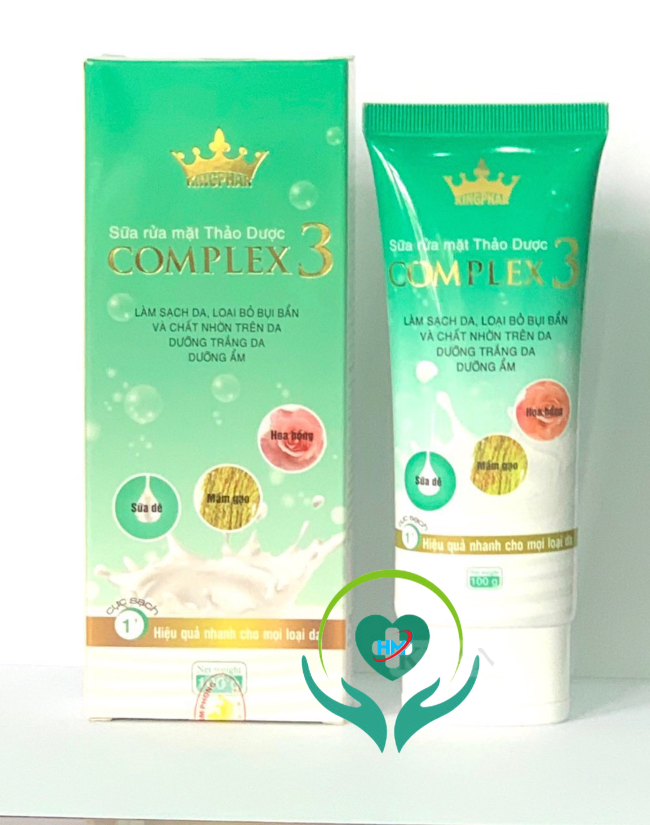 Sữa rửa mặt Thảo dược Complex 3 Kingphar , tube 100g