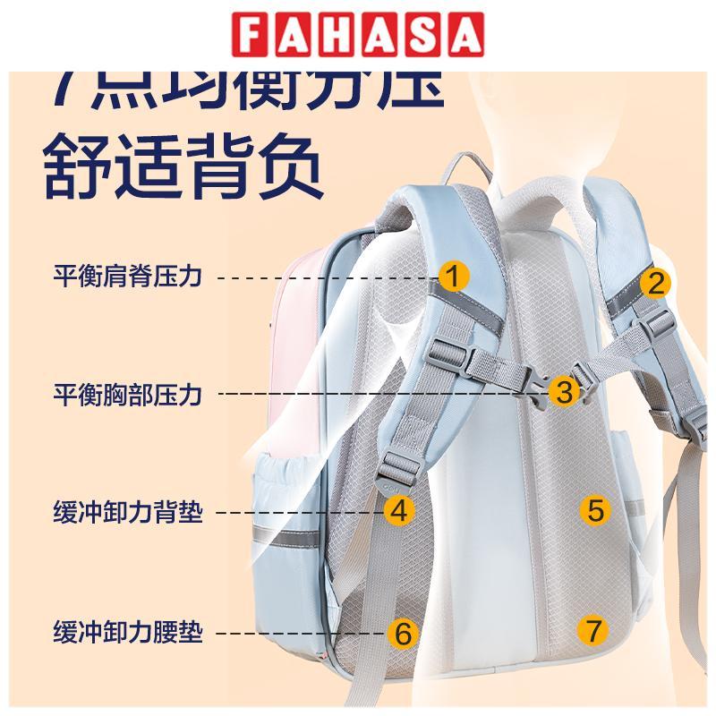 Ba Lô Chống Gù Chống Nước - Deli BB191 - Màu Hồng