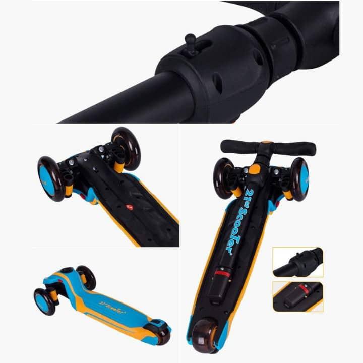 Xe Scooter 21st có giảm xóc, 3 bánh LED sáng cao cấp cho bé