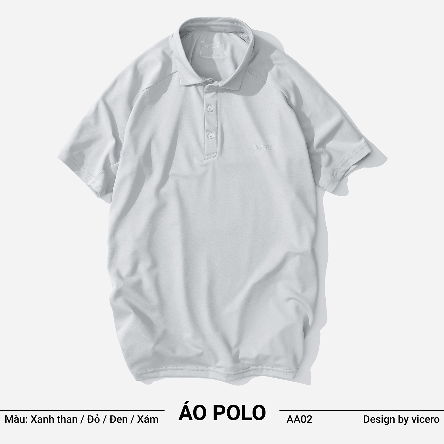 Áo Phông Nam Có Cổ Trơn 100% Cotton Cao Cấp Tay Ngắn Polo ZERO