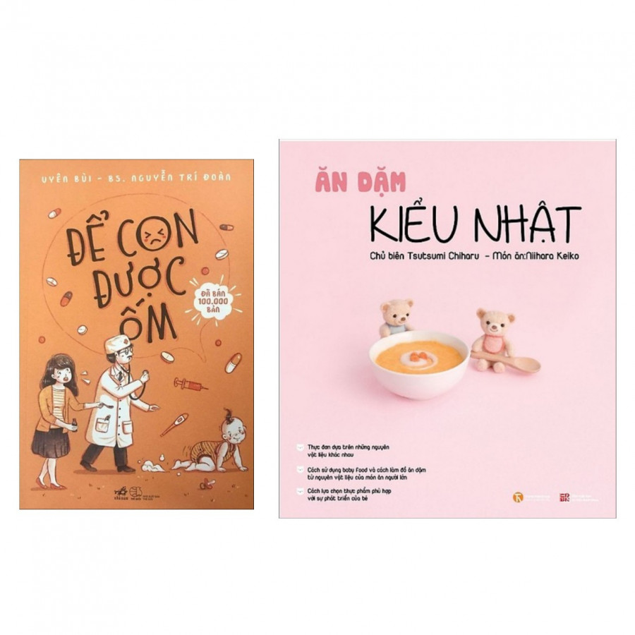 Combo 2 cuốn Ăn dặm Kiểu Nhật + Để Con Được Ốm