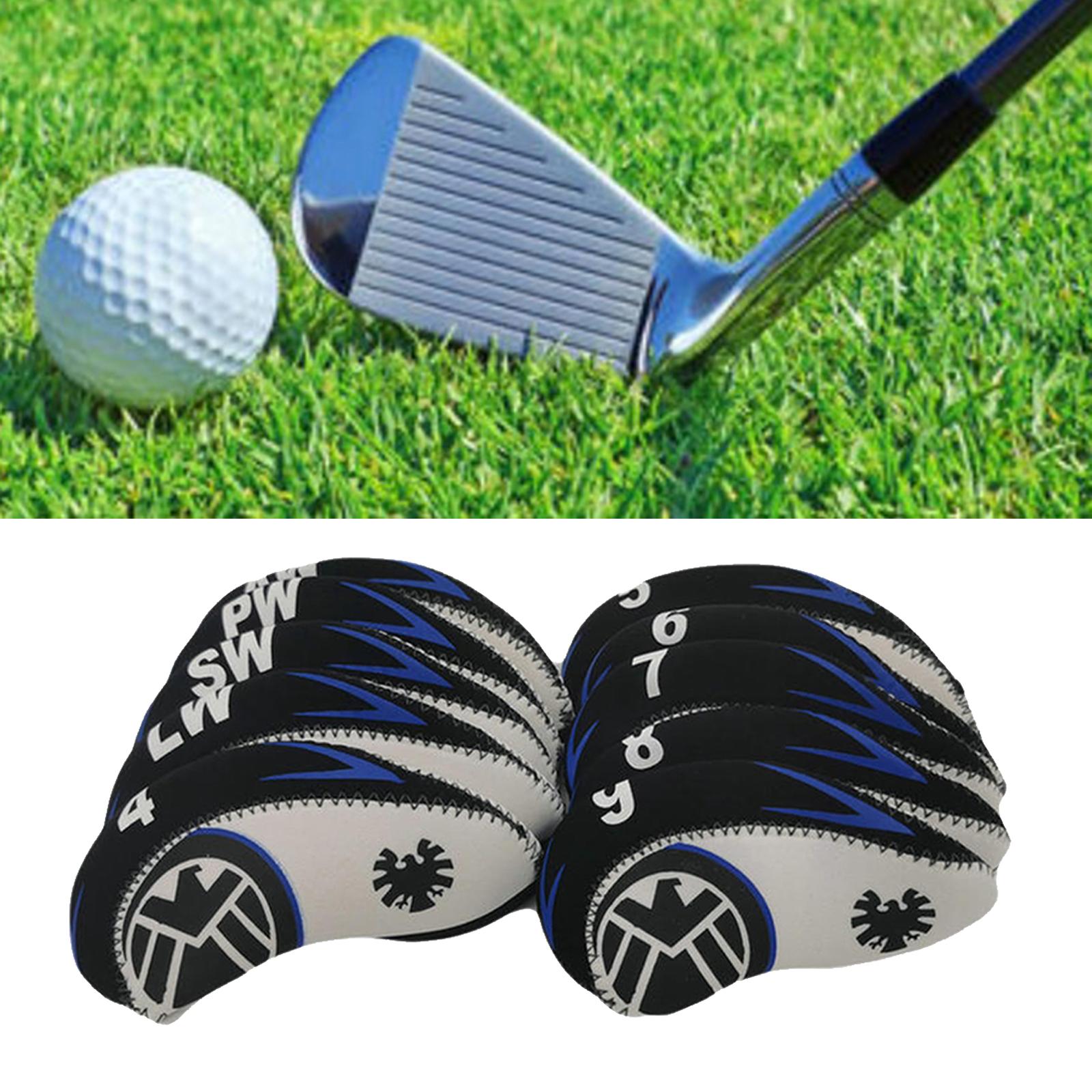 10pcs/set Golf Club Iron Head Cover Protection Headcover Fits Most Brands for Golf Lovers