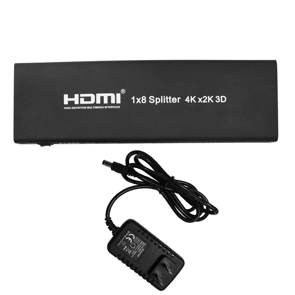 1Piece US Plug HDMI 1 In 8 Out 4K 2k 3D Splitter Switch Switcher Distributor