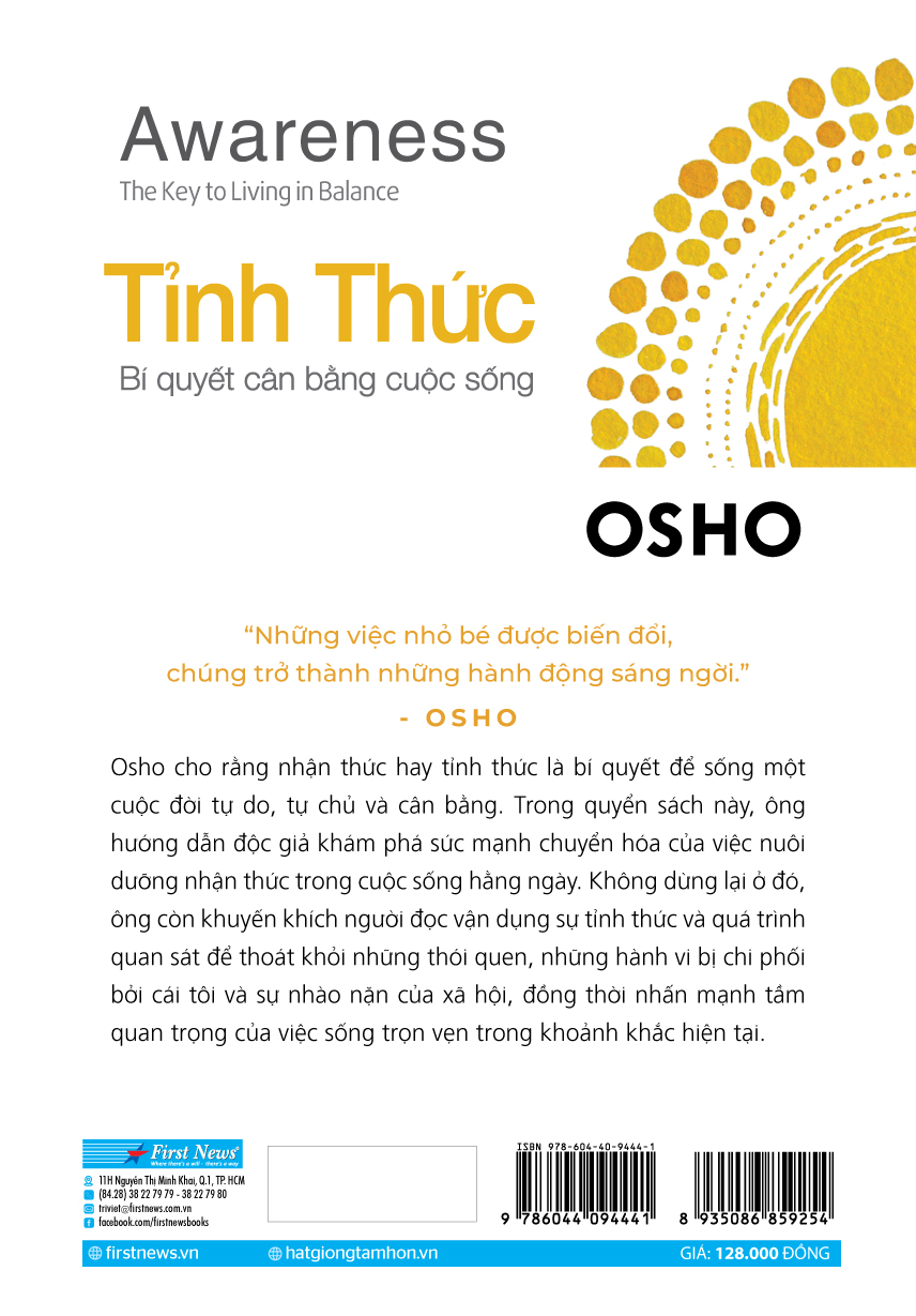 Sách Osho Tỉnh Thức - Awareness - First News - ảnh 4