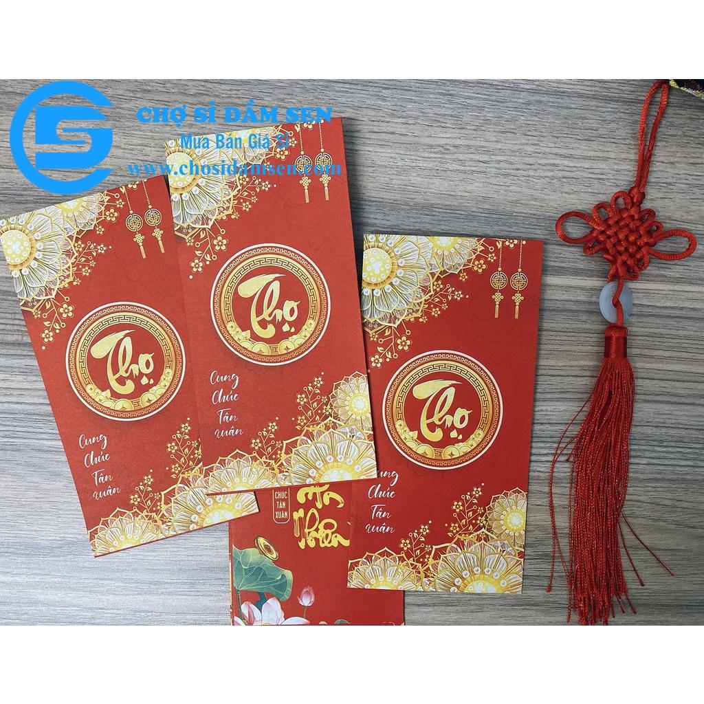 Set 10 Bao Lì Xì Phúc Lộc Thọ. Bao Lì xì truyền thống, Quà tặng Phong Thủy G294-Baolixi-PLT