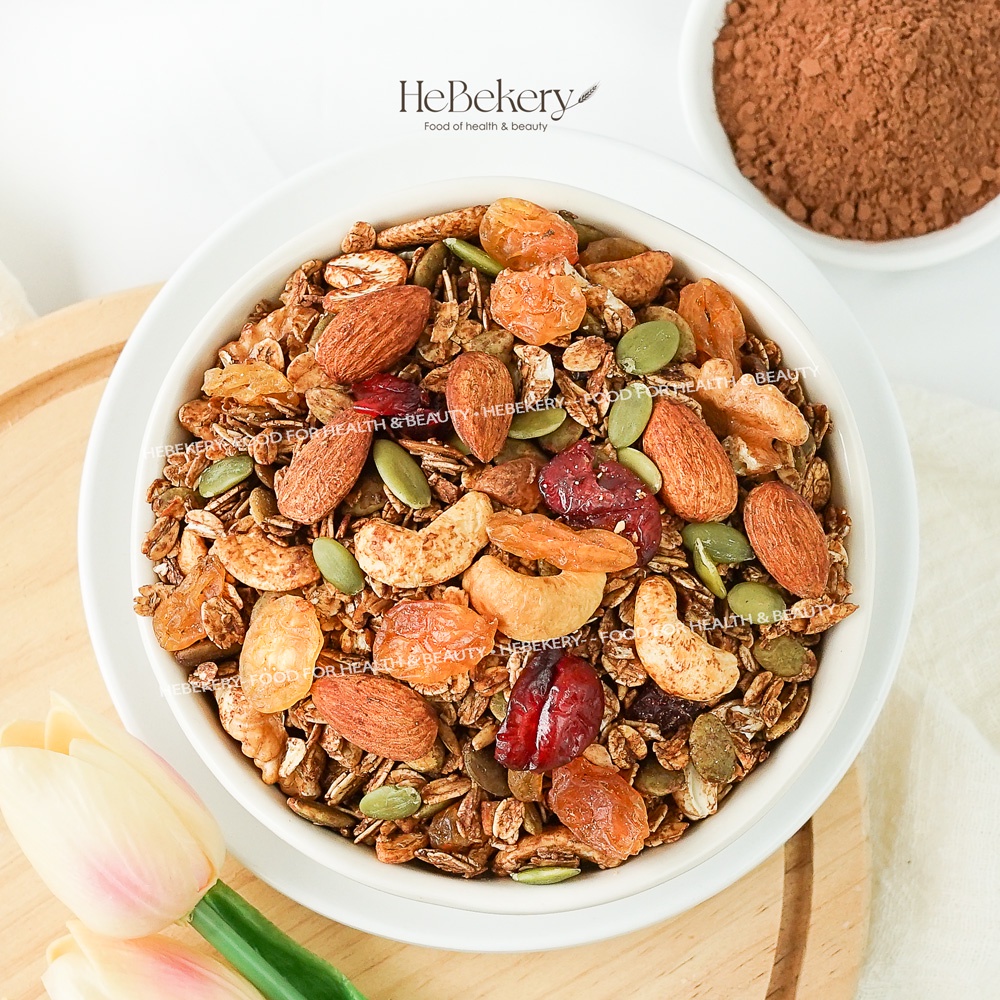 Granola Truly Healthy HEBEKERY by HEBE - Ngũ Cốc Dinh Dưỡng Lành Mạnh Tự Nhiên - Vị Choco