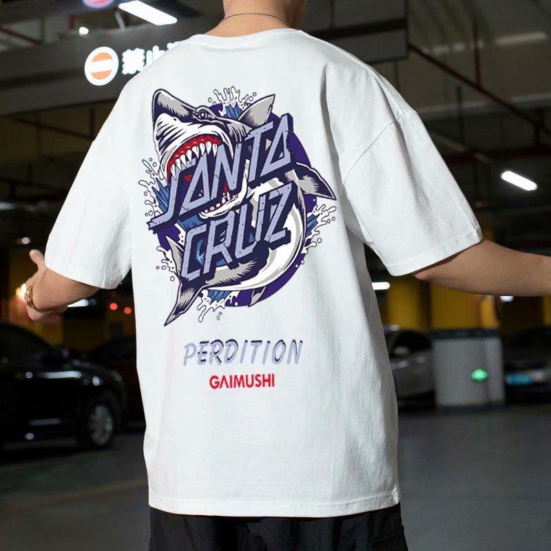 Áo Thun Tay Ngắn Dáng Rộng In Họa Tiết Hoạt Hình Thời Trang Cho Nam