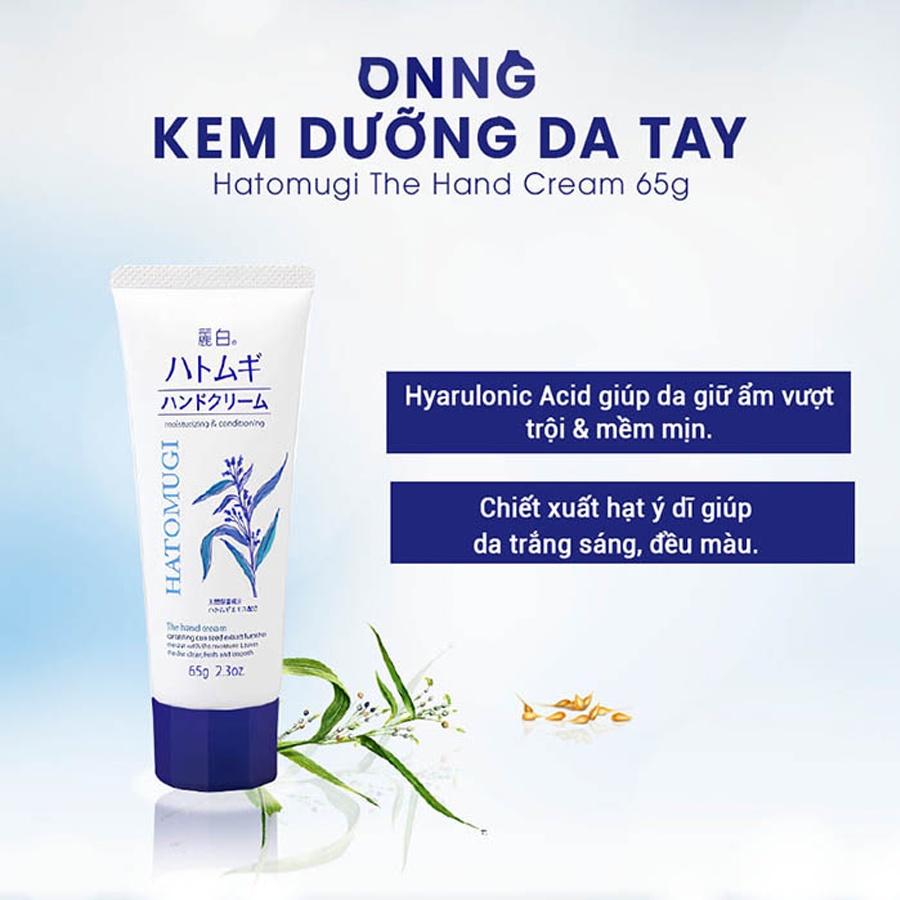 Kem Dưỡng Tay Hatomugi Chiết Xuất Ý Dĩ Sáng Da 65g