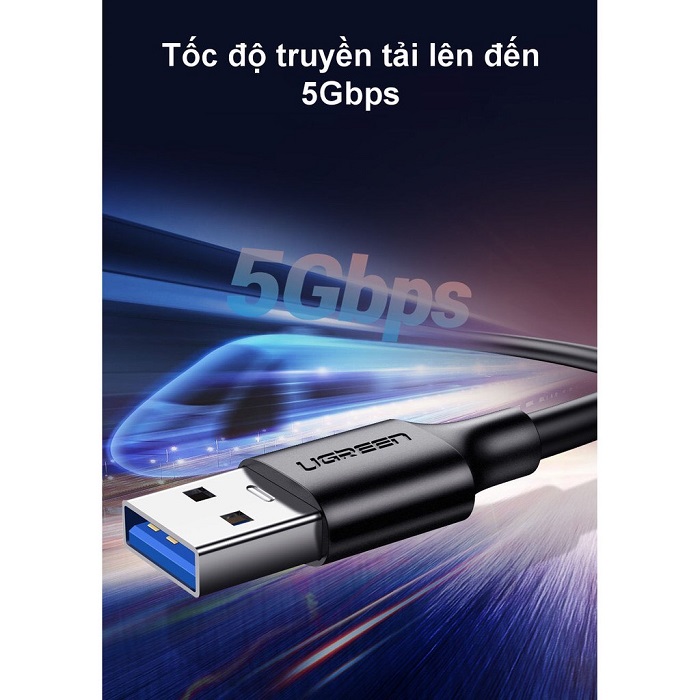 Cáp dữ liệu USB 3.0 sang Type-c truyền dữ liệu giữa máy tính và ổ cứng USB dài 2m Ugreen ( 20884) hàng chính hãng