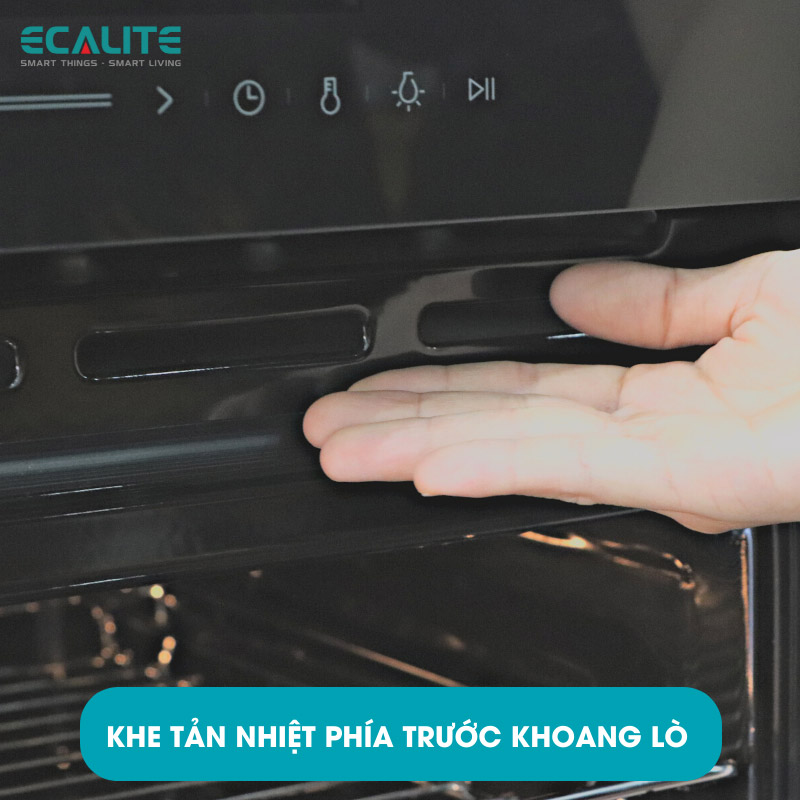 Lò Nướng Âm Tủ Ecalite EOV-JA7060BL - 70L - 9 Chức Năng Nướng - Điều Khiển Cảm Ứng - Hàng Chính Hãng