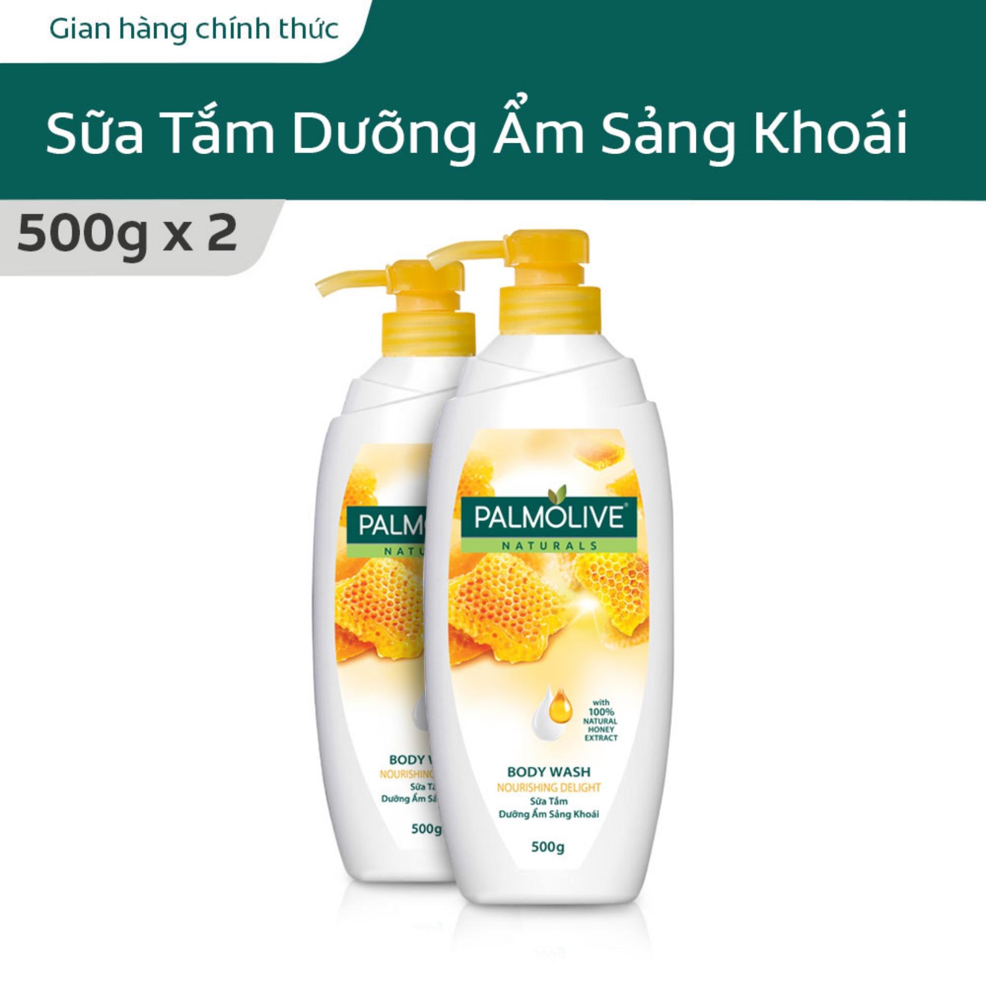 Bộ 2 Sữa tắm Palmolive dưỡng ẩm sảng khoái 100% chiết xuất từ mật ong 500g