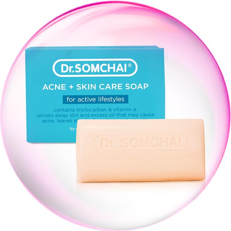 Xà phòng tắm ngăn ngừa mụn Dr.SOMCHAI Acne &amp; Skin Care Soap for Active Lifestyles 80g