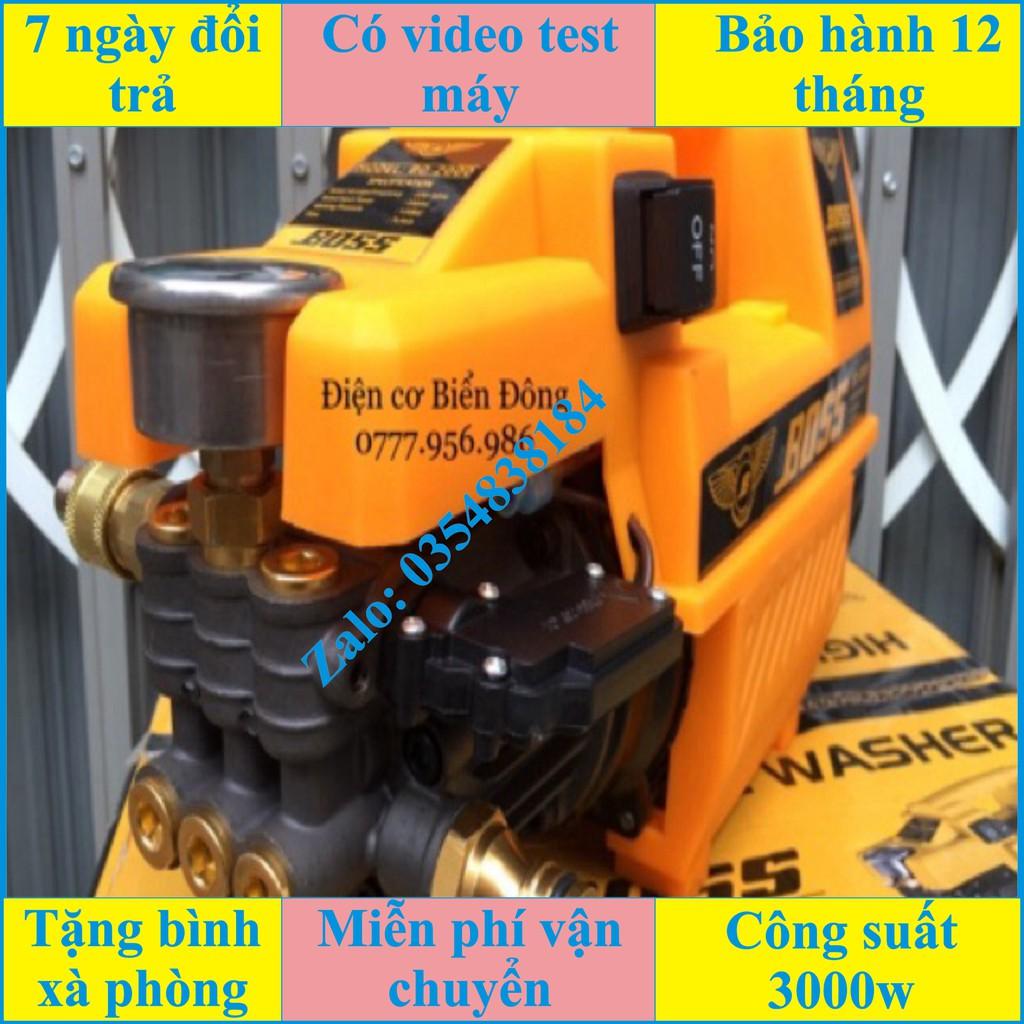 Tặng bình tạo bọt và ống nối dài súng Máy rửa xe thương hiệu BOSS NHẬT BẢN 2000W cao cấp JAPAN