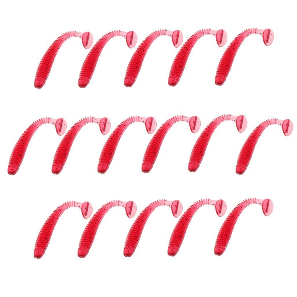 Soft Plastic Fishing Baits, Worm Artificial Lures, Minnow Swimbaits with T-Type Paddle Tail Realistic Shad Fishing Lure for Bass Trout Pike Walleye