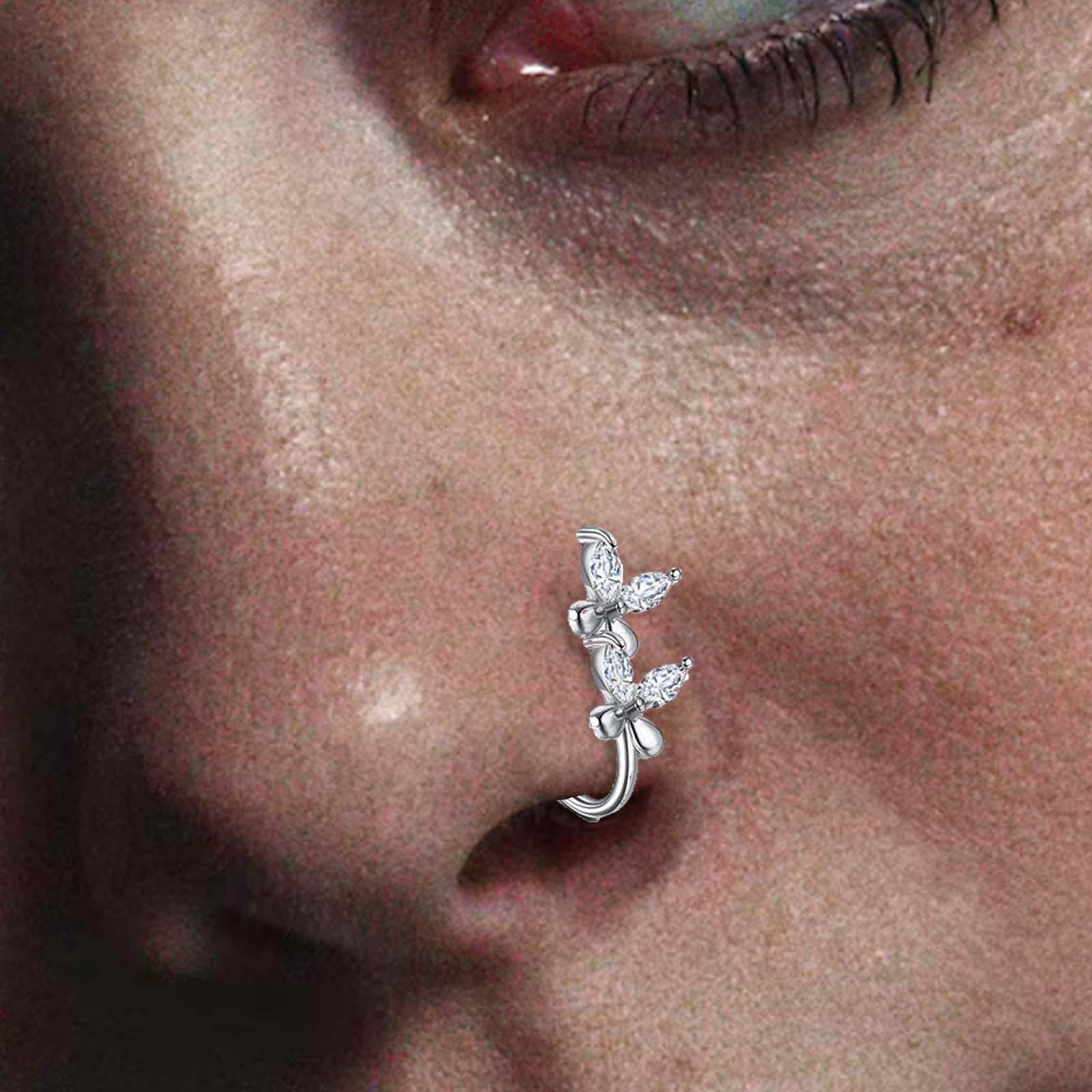 18 Pieces Fake Nose Rings Nose Clip Body Jewelry Gifts Fashion