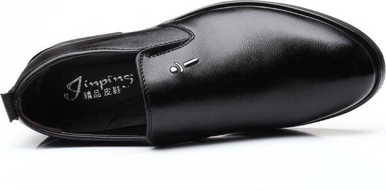 Pointed Breathable Wear-Resistant Slip-On Wedding Shoes Men's Dress Office Banquet Business Leather Shoes