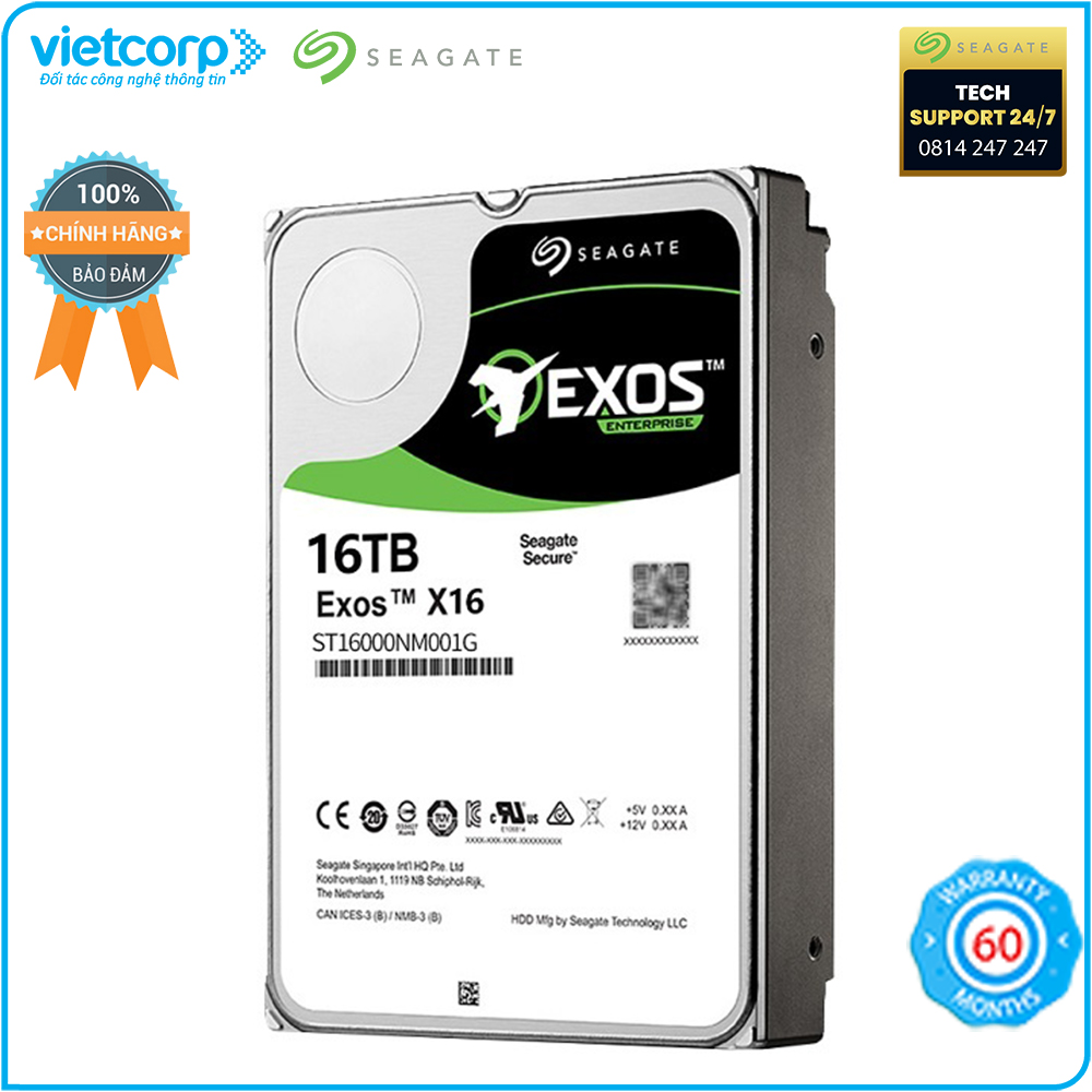 Ổ cứng HDD cho NAS Seagate ST16000NM001G 16TB - Hàng Chính Hãng