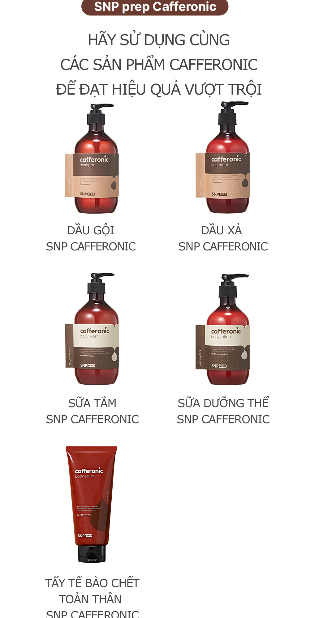 Sữa Dưỡng Thể Dưỡng Ẩm Trắng Da Mịn Màng SNP CAFFERONIC BODY LOTION 310ML