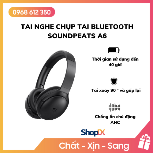 Tai Nghe Chụp Tai Bluetooth SoundPEATS A6 - Hàng Chính Hãng