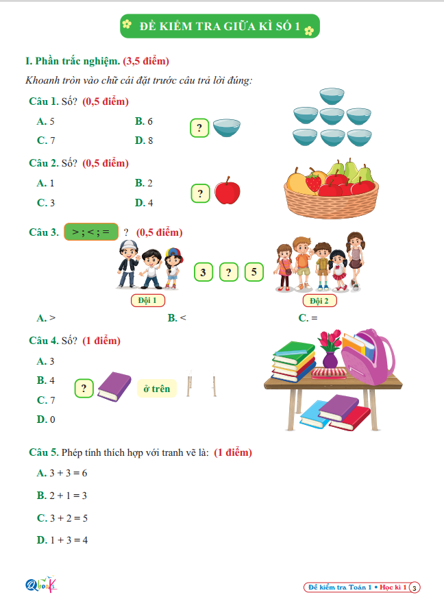 Combo Bài Tập Tuần, Đề Kiểm Tra Toán - Tiếng Việt Lớp 1 - Học Kì 1 - Cánh Diều (4 cuốn)