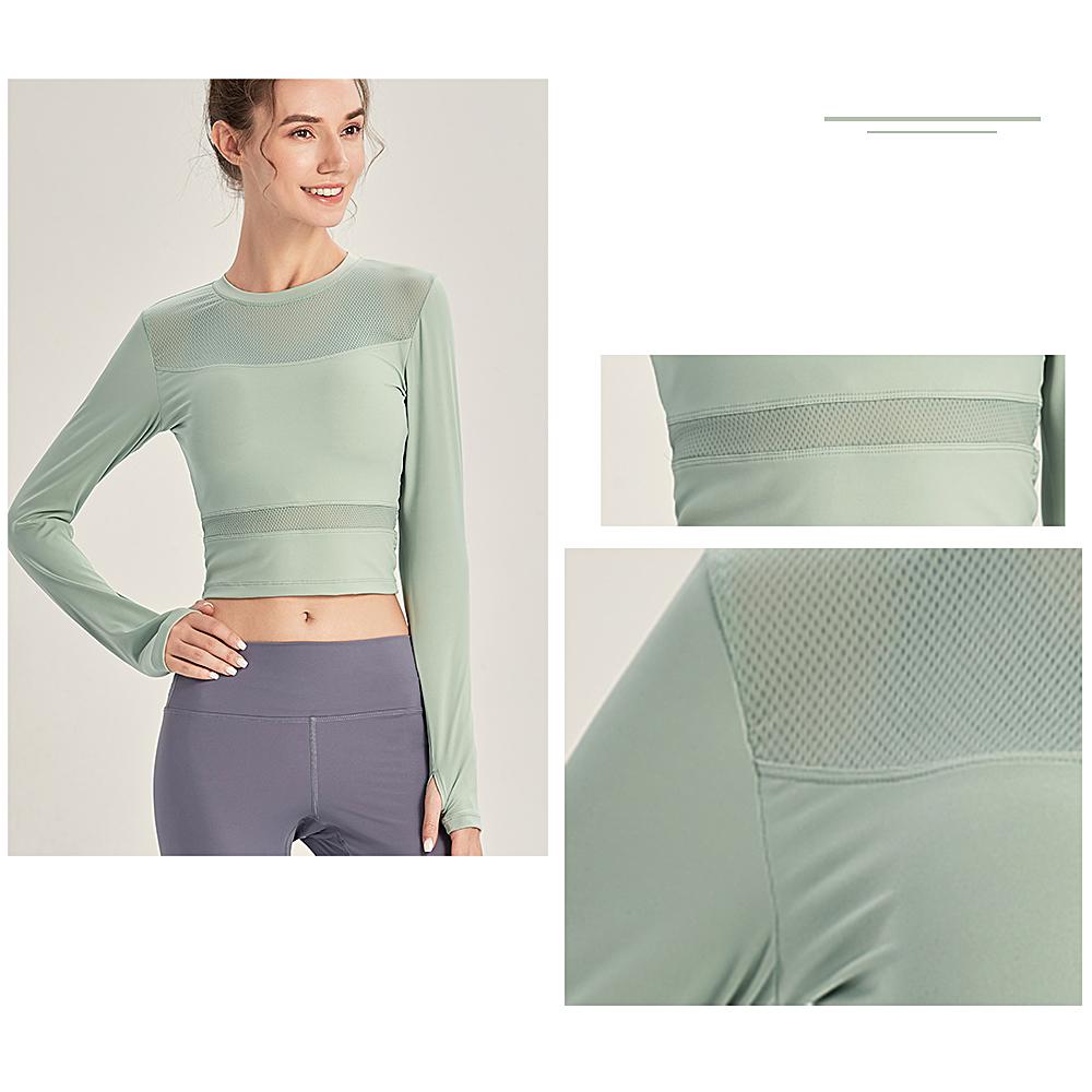 Áo thể thao tay dài tập xỏ ngón cho nữ tập Yoga