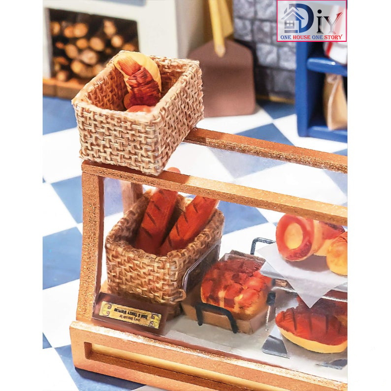 Mô hình nhà tự lắp ráp bằng gỗ Dollhouse NANCY'S BAKE SHOP - mã DG143