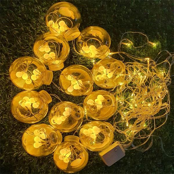 Dây Chớp Banh Thả Rèm 3 Mét 12 Banh Đường Kính 8cm Và 8 Chế Độ Chớp Sáng
