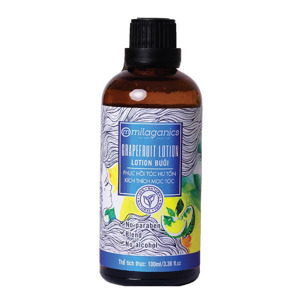 Lotion Bưởi Kích Thích Mọc Tóc & Ngừa Rụng Tóc Từ Tinh Dầu Bưởi Nguyên Chất MILAGANICS 100ml