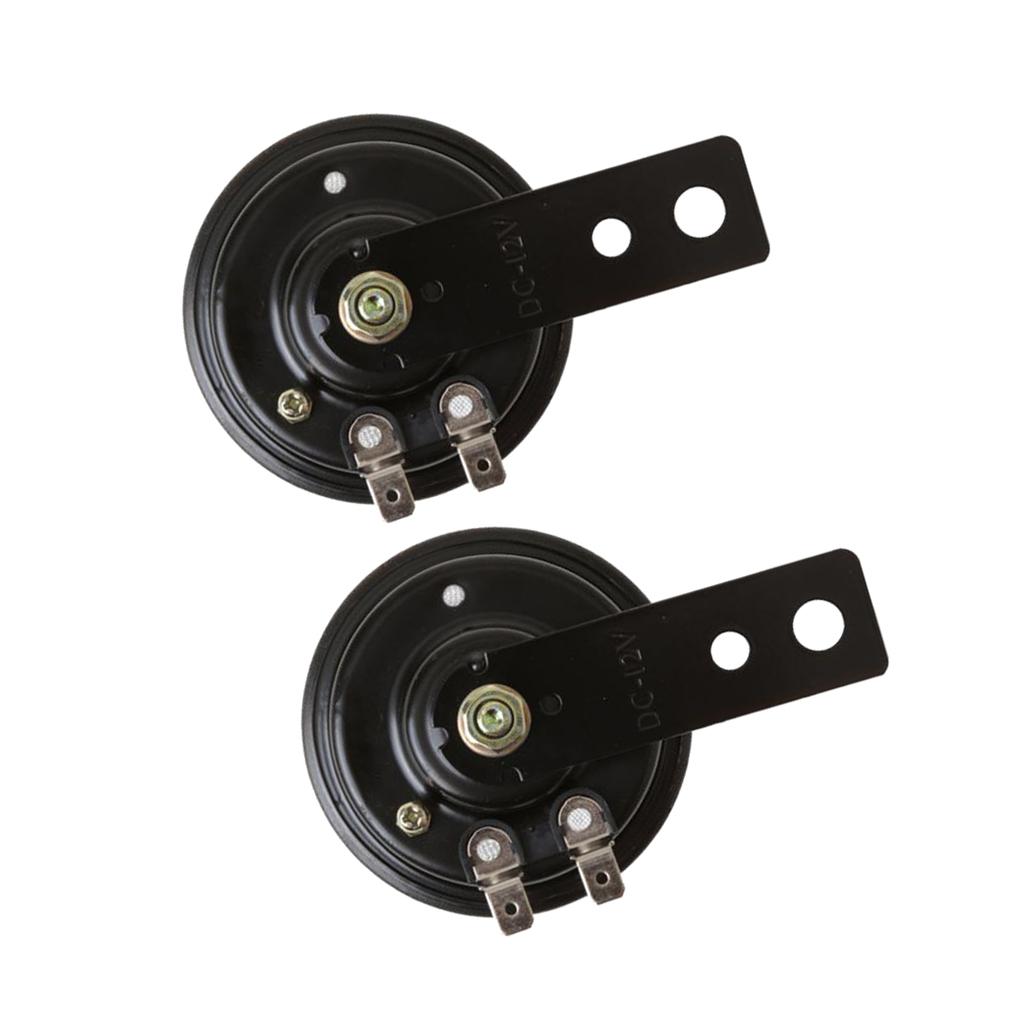 2 Pieces Motorcycle Car Electric 12V 1.5A 110dB Warn Loud Air Horn Trumpet