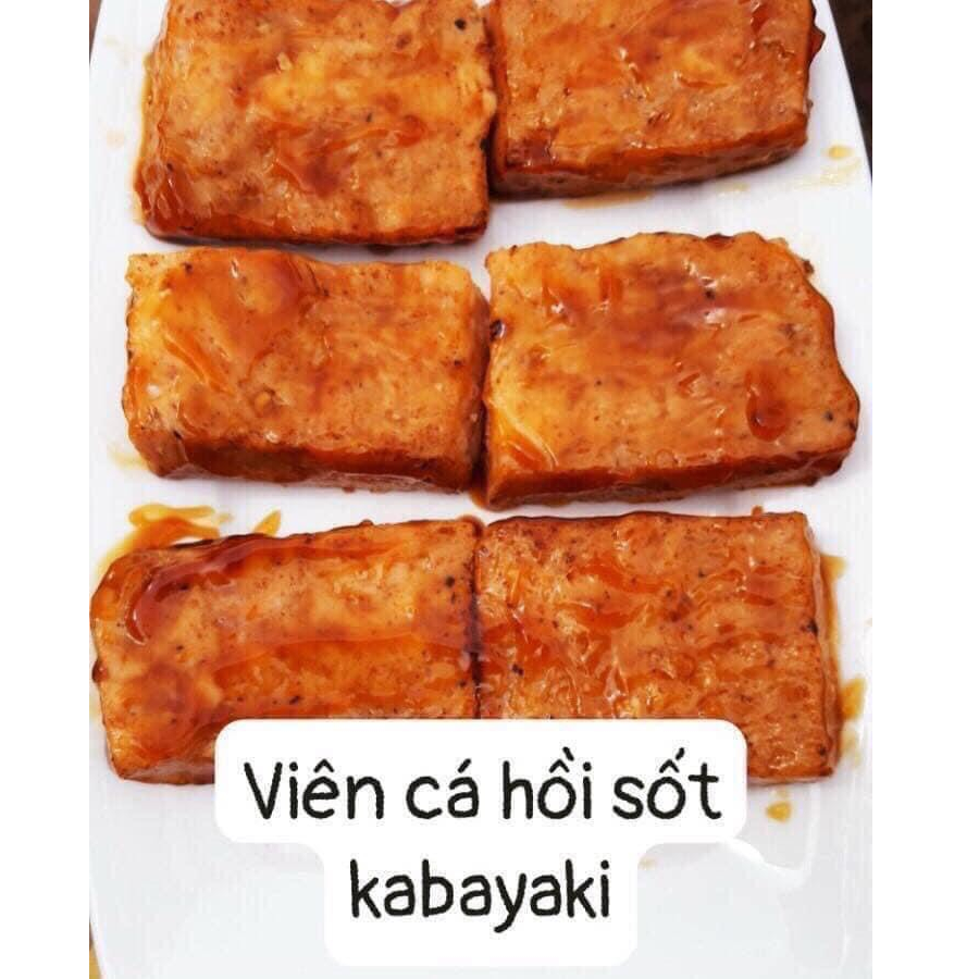 Viên cá hồi sốt kabayaki - khay 6 viên ăn liền