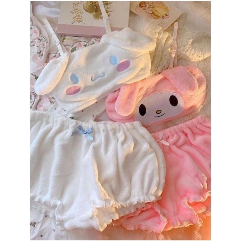 (Hàng sẵn) Set Đồ ngủ Cinnamoroll, Melody và Kuromi vừa dễ thương vừa sexy GIAO HOẢ TỐC HCM