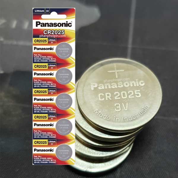 5 Viên Pin CR2025 3V Panasonic Lithium made in Indonesia - Hàng chính hãng