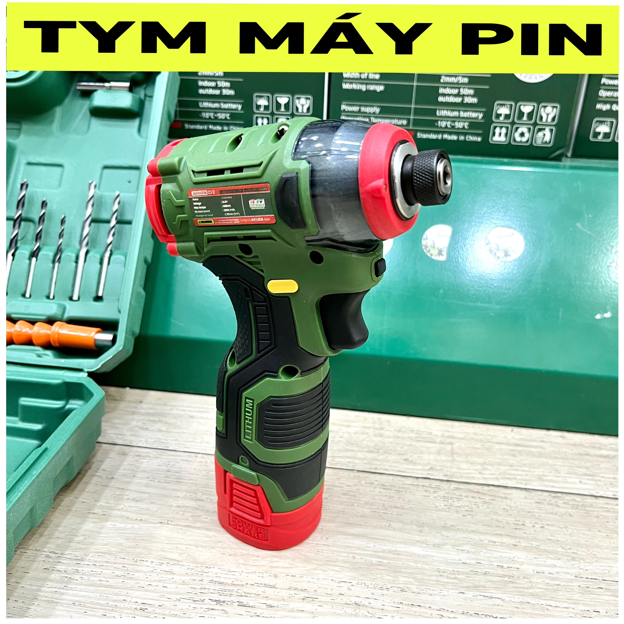 Bộ máy bắn vít búa pin 16.8V Akuza CV2 – Tym Máy Pin