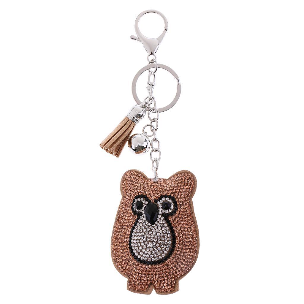 Crystal Rhinestone Charm Keychain Animal Keyring Car Key Chain Handbag Pendant