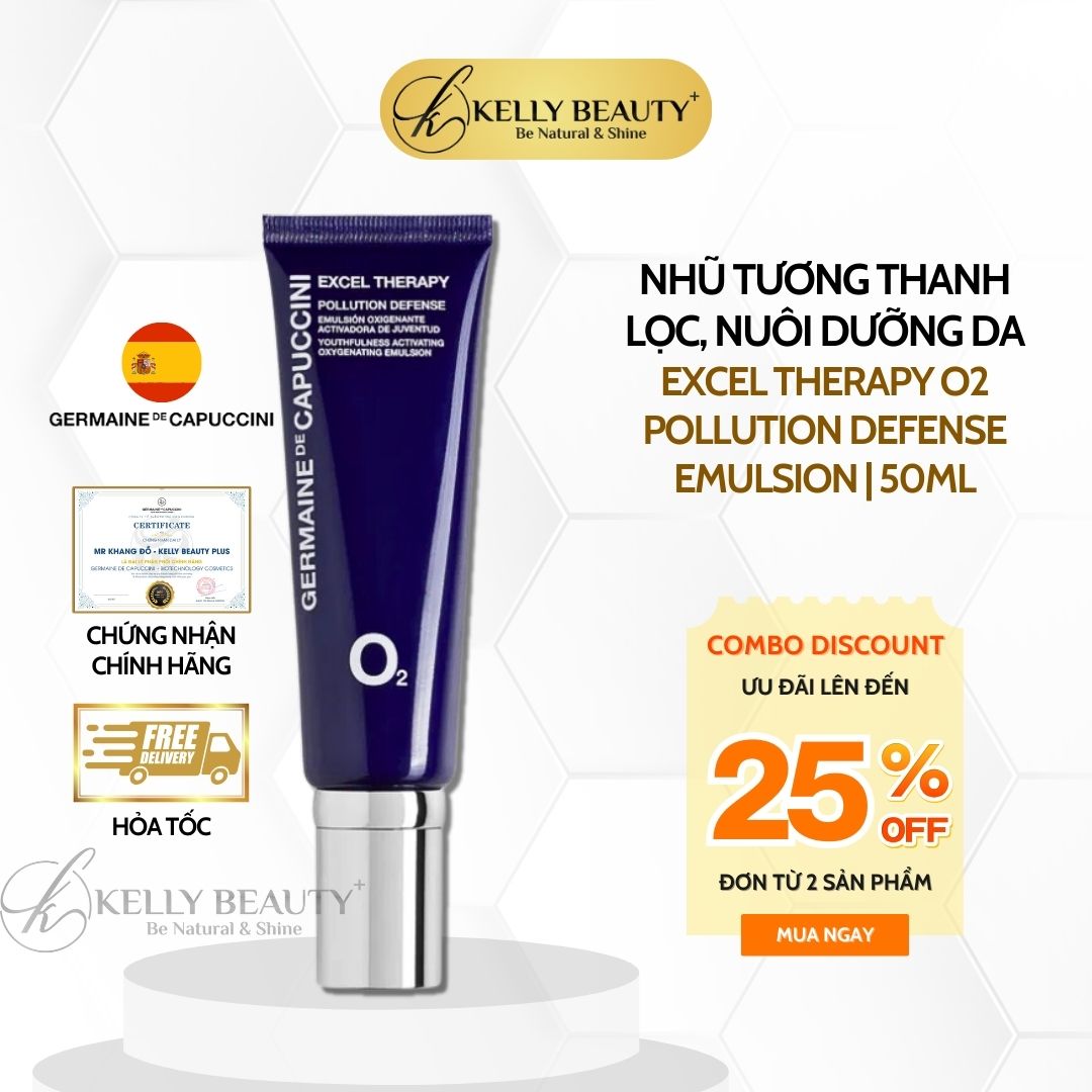 Nhũ Tương Thanh Lọc Trẻ Hóa Da Germaine Excel Therapy O2 Pollution Defense Emulsion | Kelly Beauty