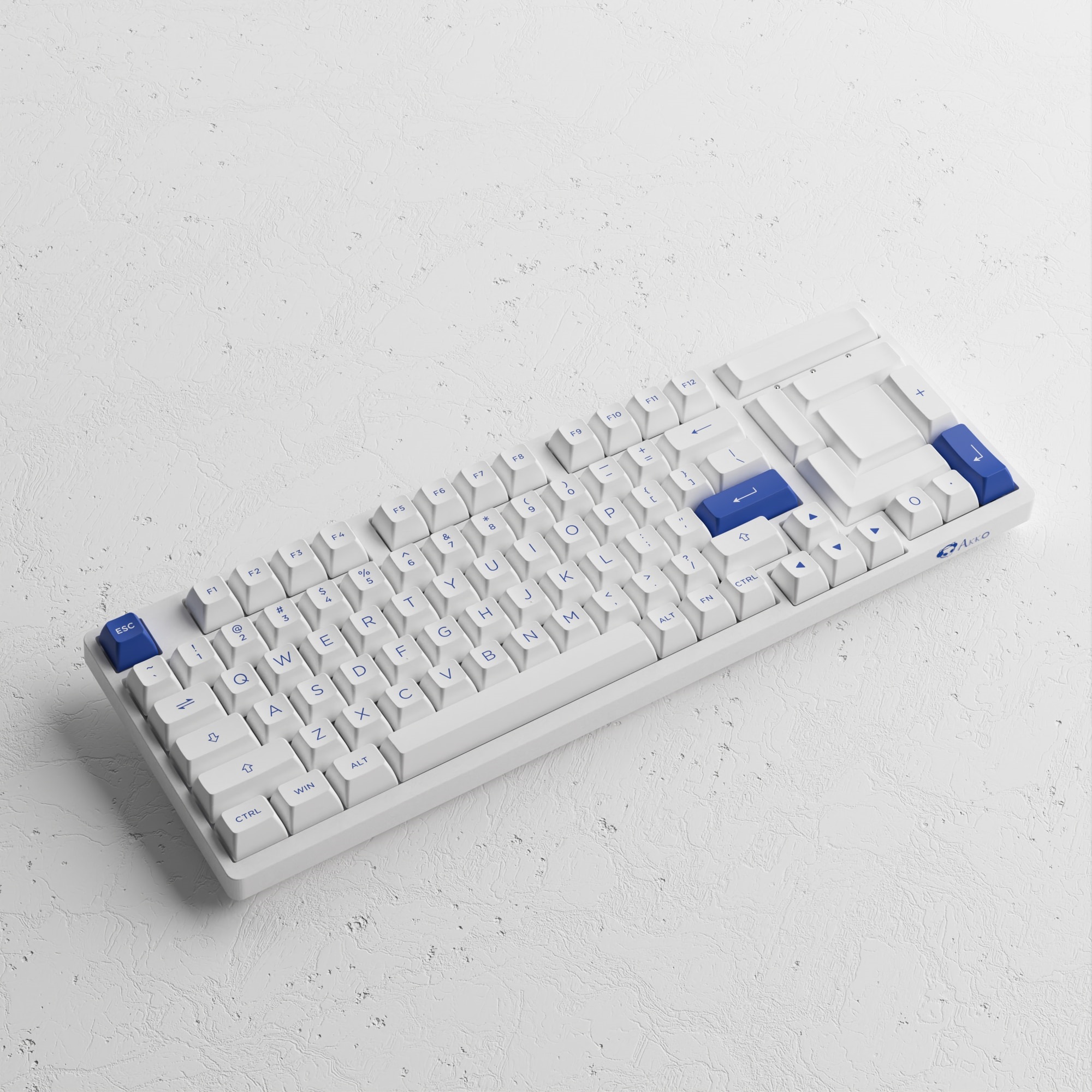 Bàn phím cơ AKKO 3098N Multi-modes Blue On White