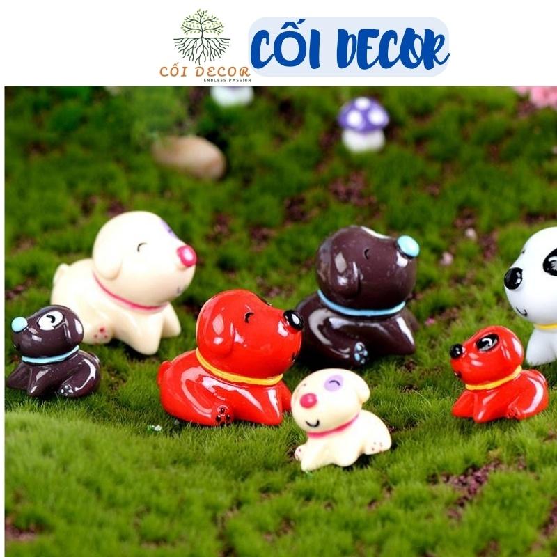 Tiểu cảnh Terrarium ️ Chó đốm tiểu cảnh trang trí sen đá, sân vườn, bể cá, bể terrarium
