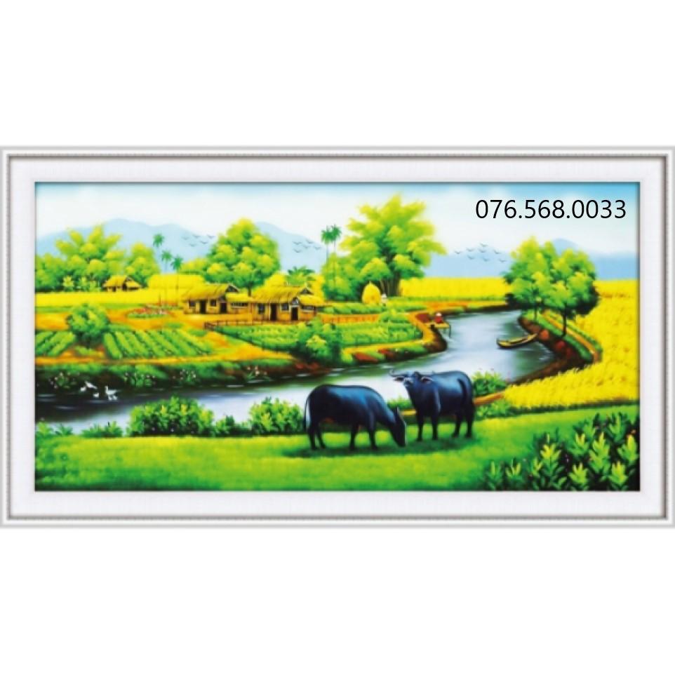 Tranh thêu PHONG CẢNH ĐỒNG QUÊ 88906