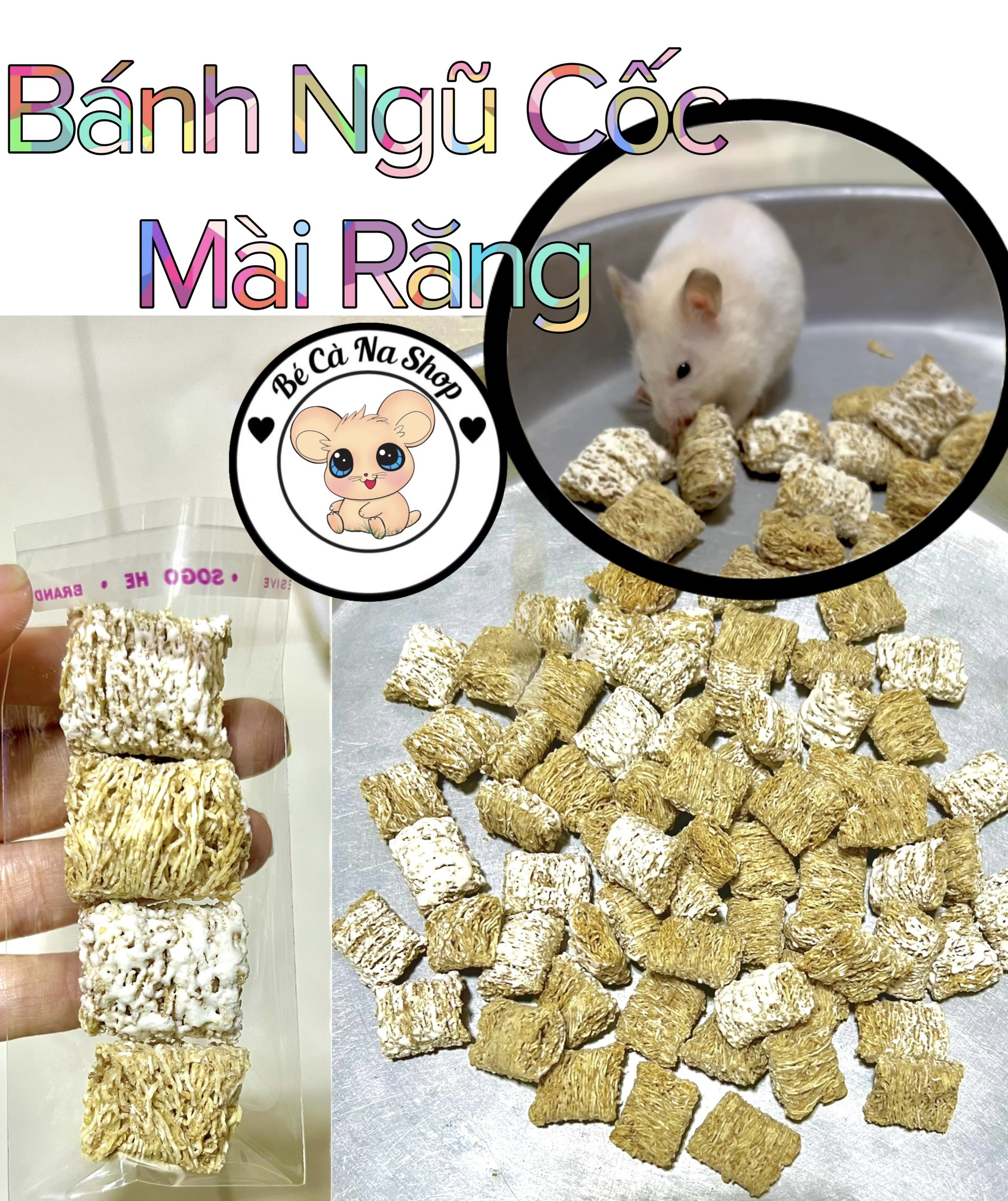 Viên mỹ giòn xốp, hàng độc quyền , thức ăn chi hamster thỏ bọ sóc...
