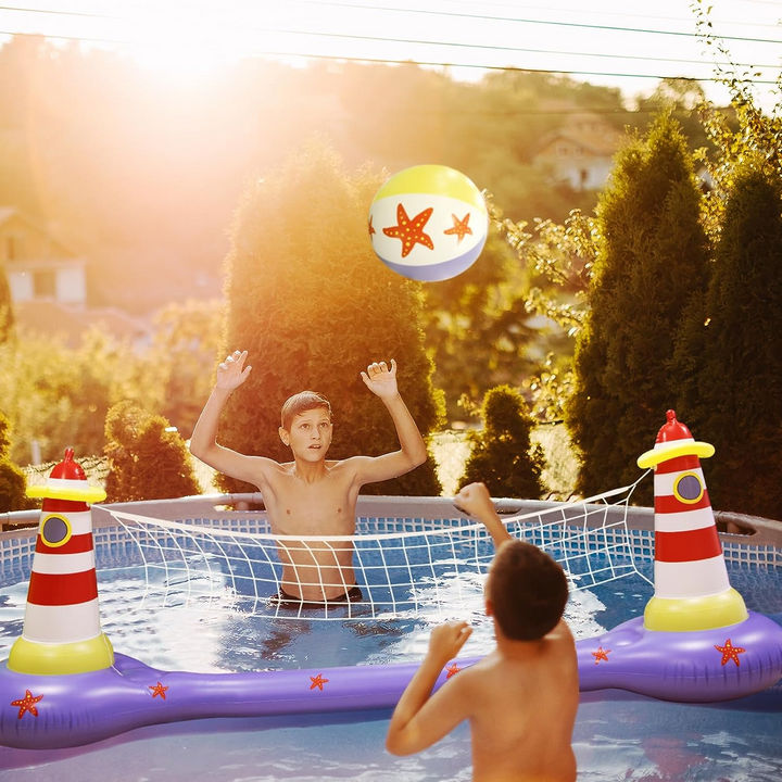 Bộ Bóng Chuyền Hồ Bơi Volleyball Water Game (Có Bóng Đi Kèm) - Home and Garden