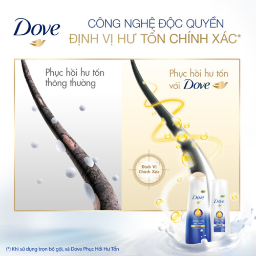 Hình ảnh Combo Dove Phục Hồi Hư Tổn Dầu Gội 640g + Kem Xả 610g