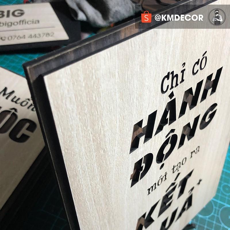 Mẫu tranh "chỉ có hành động mới tạo ra kết quả" - Tranh tạo động lực treo tường trang trí văn phòng