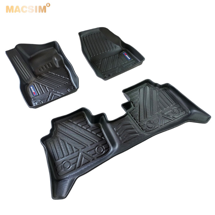 Thảm lót sàn ô tô Volkswagen T Cross 2021-2022 Nhãn hiệu Macsim chất liệu nhựa TPV cao cấp màu đen