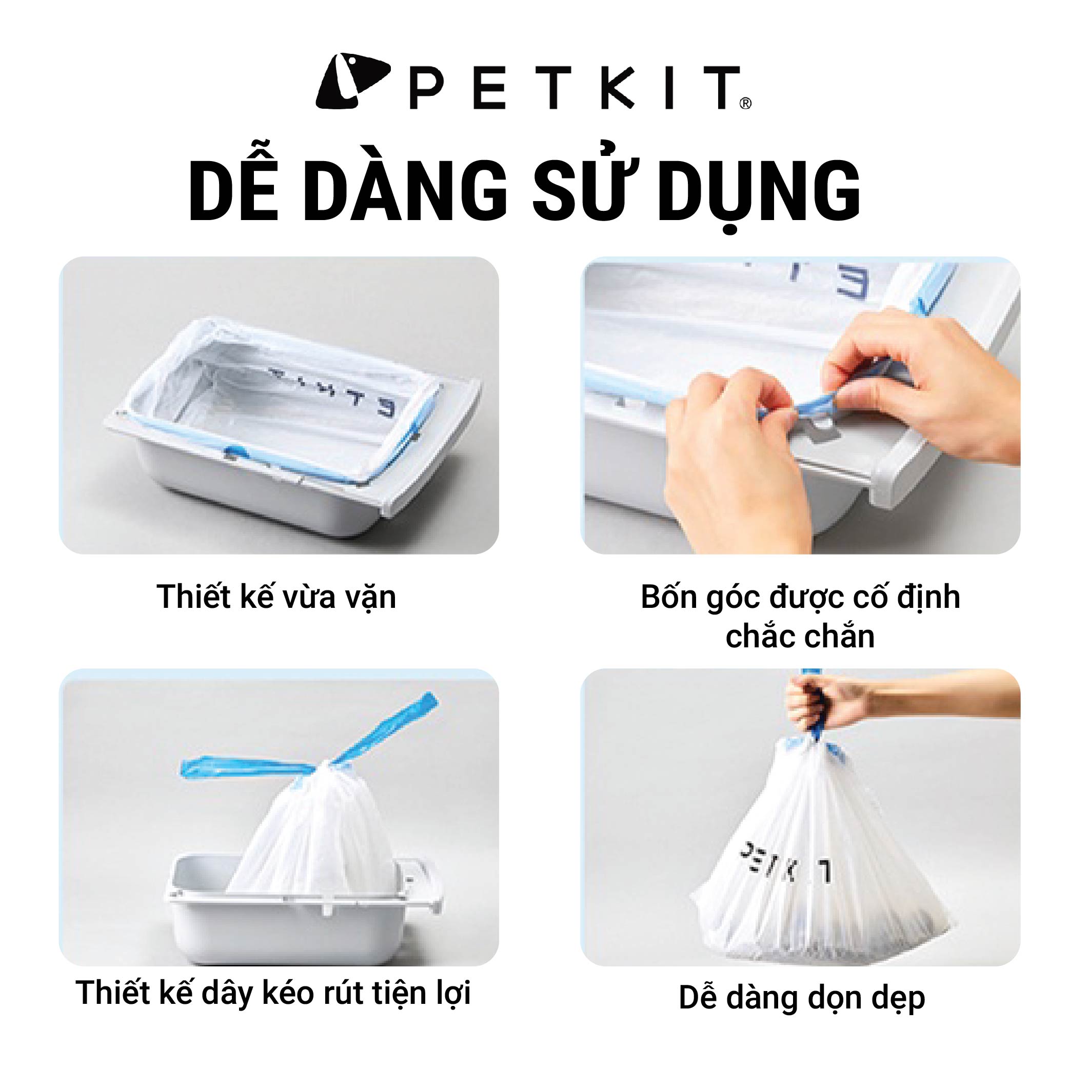 Túi Đựng Rác Petkit Dùng Cho Máy Vệ Sinh Tự Động Cho Mèo Pura X và Pura Max Petkit