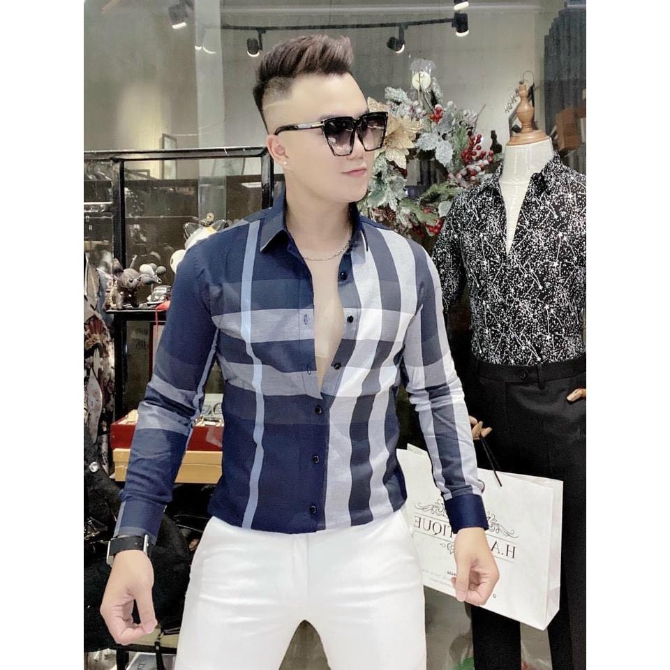 ÁO SƠ MI TAY DÀI PHONG CÁCH HÀN QUỐC KẺ SỌC CARO