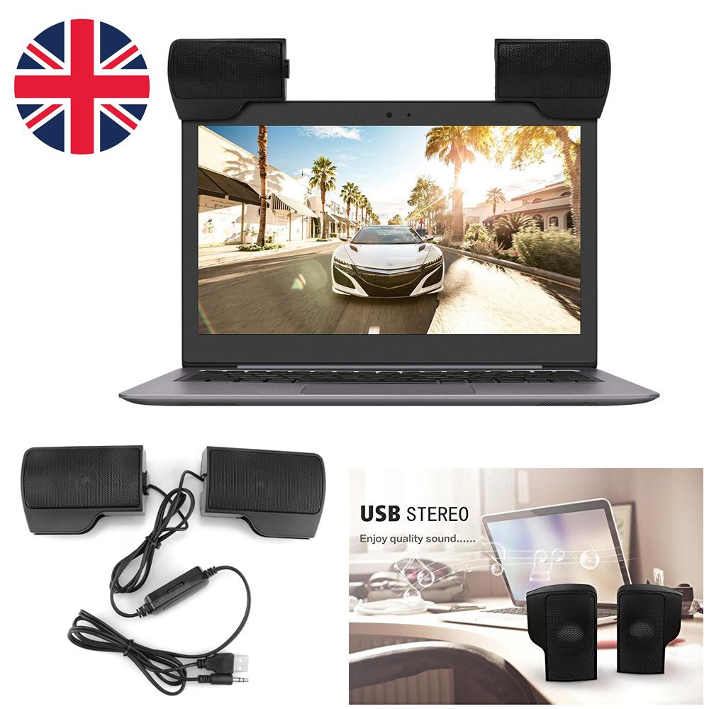 Mini Di Động USB Loa Âm Thanh Thanh Clipon Loa Cho Máy Tính Xách Tay Laptop Điện Thoại Máy Nghe Nhạc Máy Tính Máy Tính Có Kẹp