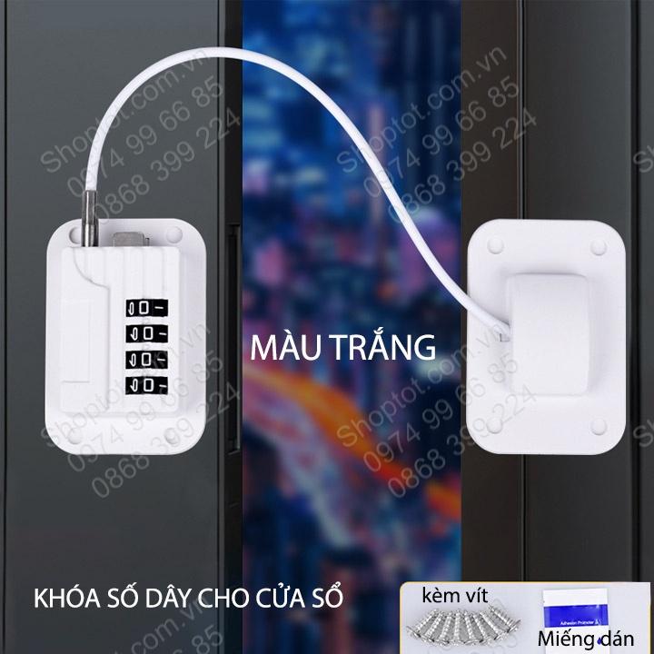 Khóa số dây lắp cho cửa sổ SJ288, chống trộm, an toàn cho trẻ, có thể thay đổi mã số