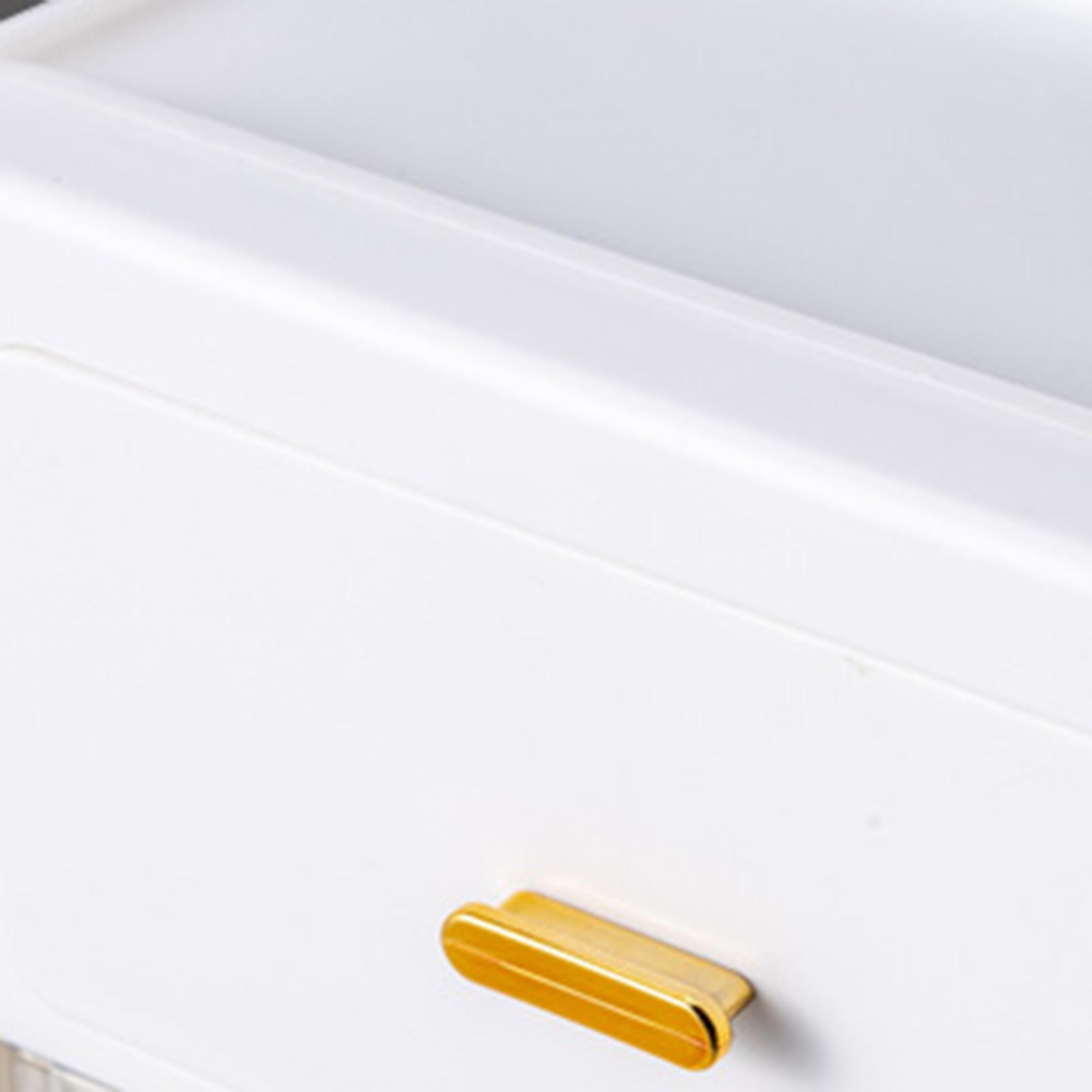 Wall Mount Spice Rack Seasoning Storage Box Kitchen Organizer Rack White