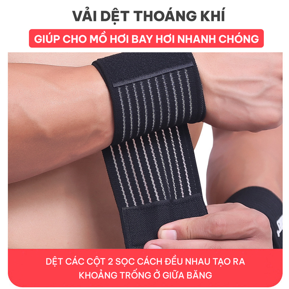 Quấn cổ tay thể thao GoodFit GF307W tập tạ, chơi cầu lông, Tennis